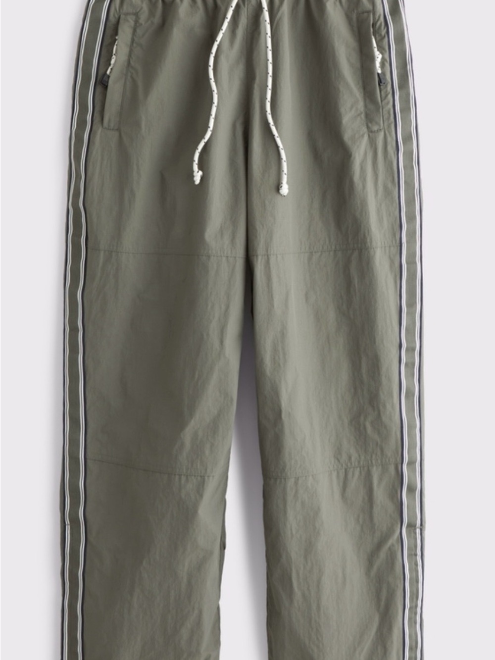 Abercrombie & Fitch Olive & Gray Baggy Track Pants